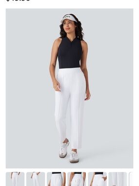 Mid High Waisted Pockets Quick Dry Golf Pants-Golf Tee